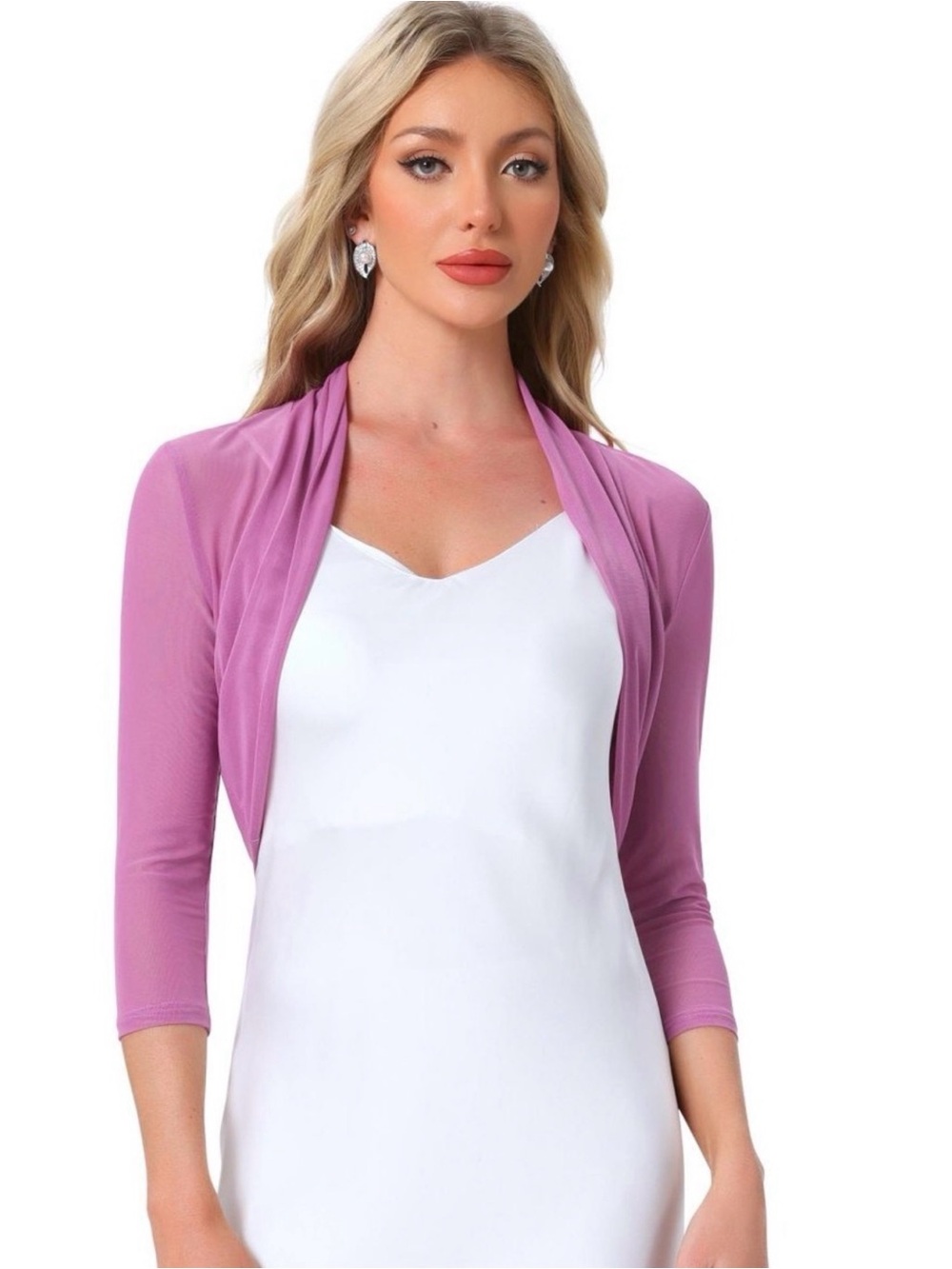 Lightweight Mauve Shrug Bolero